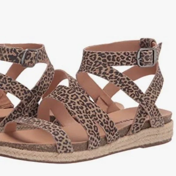 NEW LUCKY glaina Leopard Print Women's strappy Sandals size 9.5 - Picture 3 of 12